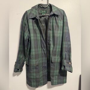 Ralph Lauren Vintage Green Tartan Trench Coat